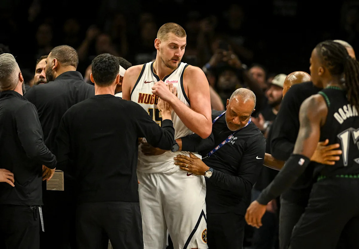Timberwolves-Nuggets erupts into shoving in final seconds of Game 4 hits headlines