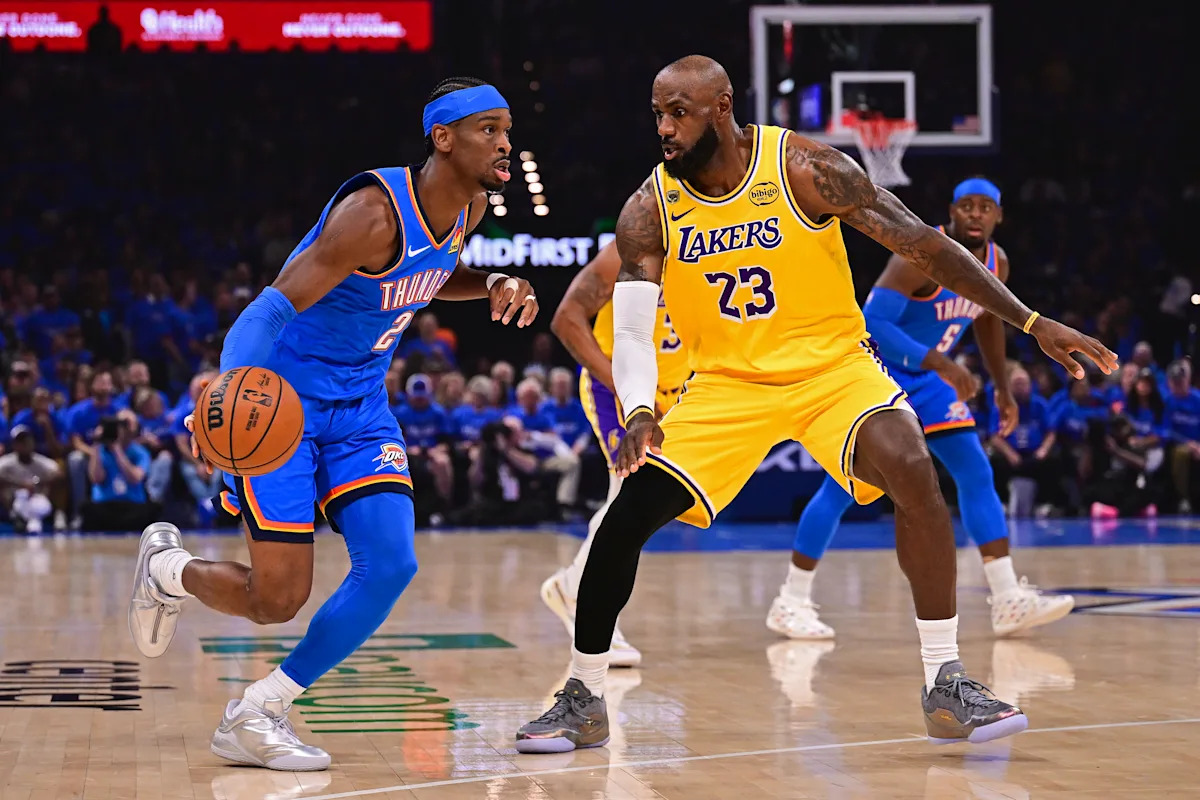 Thunder roll to dominant Favorable result During LeBron James -- Lakers to grab 1- 0 lead takes center stage