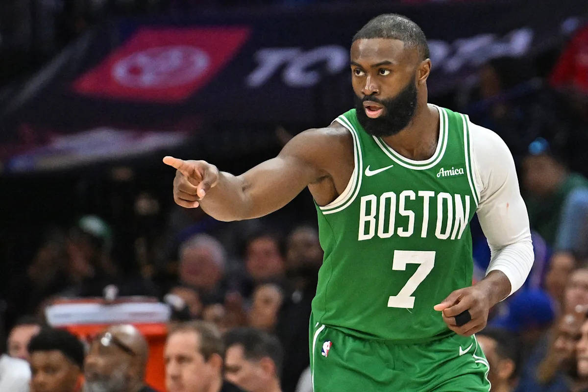 Brad Stevens says Jaylen Brown hasn't expressed frustrations with Celtics to him observed today