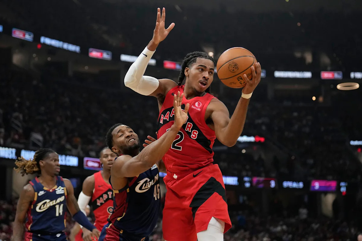 Raptors even series on rookie boost as Cavs veterans fall flat takes center stage